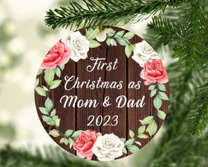 First Christmas As Mom & Dad 2023 - Circle Ornament A