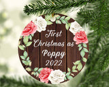 First Christmas As Poppy 2022 - Circle Ornament A