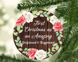 First Christmas As an Amazing Girlfriend & Boyfriend - Circle Ornament A