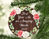 First Year As An Amazing Uncle 2024 - Circle Ornament A