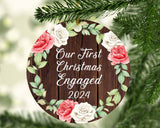 Our First Christmas Engaged 2024 - Circle Ornament A