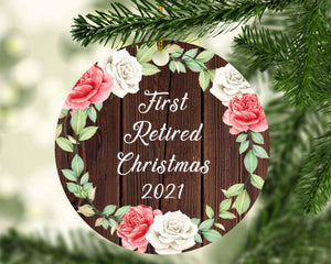 First Retired Christmas 2021 - Circle Ornament A
