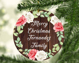 Merry Christmas Fernandez Family - Circle Ornament A
