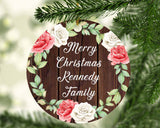 Merry Christmas Kennedy Family - Circle Ornament A