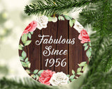 68th Birthday Fabulous Since 1956 - Circle Ornament A