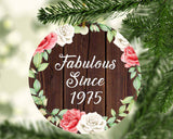49th Birthday Fabulous Since 1975 - Circle Ornament A