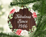 38th Birthday Fabulous Since 1986 - Circle Ornament A