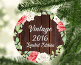 8th Birthday Vintage 2016 Limited Edition - Circle Ornament A