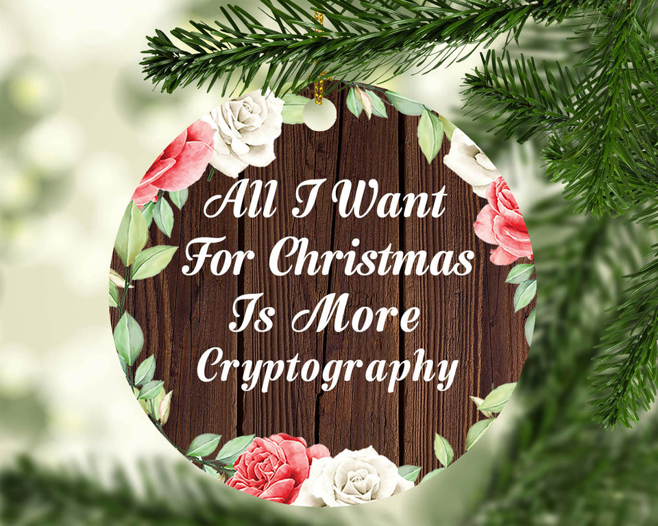 All I Want For Christmas Is More Cryptography - Circle Ornament A