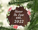 Sister In Law Established Est. 2022 - Circle Ornament A