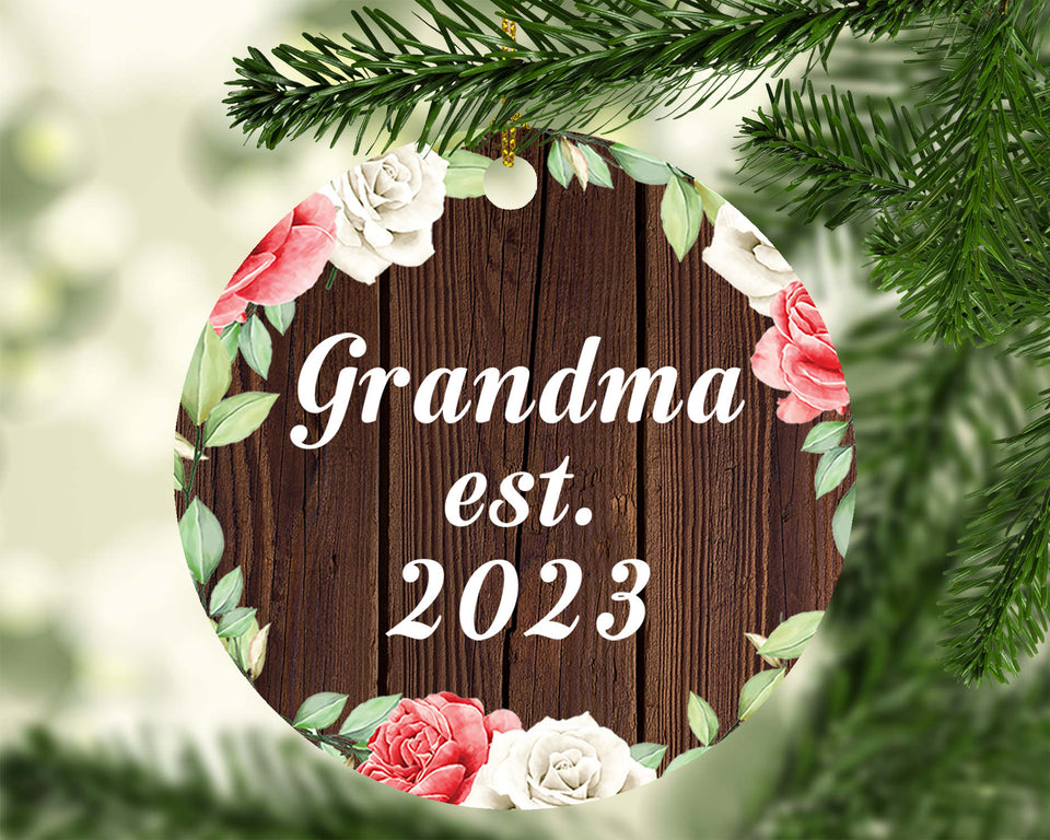Grandma Established Est. 2023 - Circle Ornament A