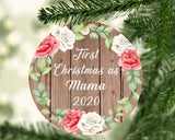 First Christmas As Mama 2020 - Circle Ornament B