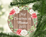 First Christmas As Mama 2022 - Circle Ornament B