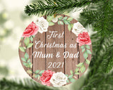 First Christmas As Mum & Dad 2021 - Circle Ornament B