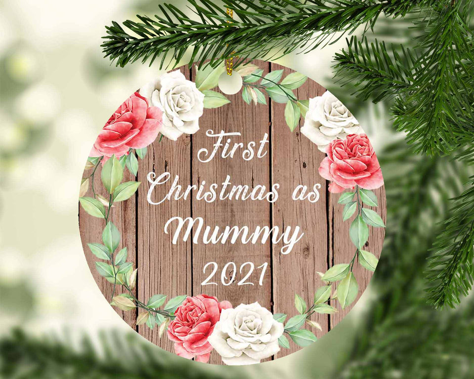 First Christmas As Mummy 2021 - Circle Ornament B