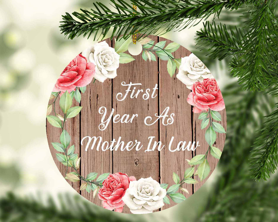 First Year As Mother In Law - Circle Ornament B