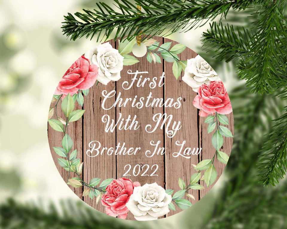 First Christmas With My Brother In Law 2022 - Circle Ornament B