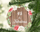 45th Birthday 45 & Fabulous - Circle Ornament B