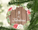 9th Birthday 9 & Fabulous - Circle Ornament B
