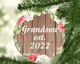 Grandson Established Est. 2022 - Circle Ornament B