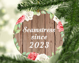 Seamstress Since 2023 - Circle Ornament B