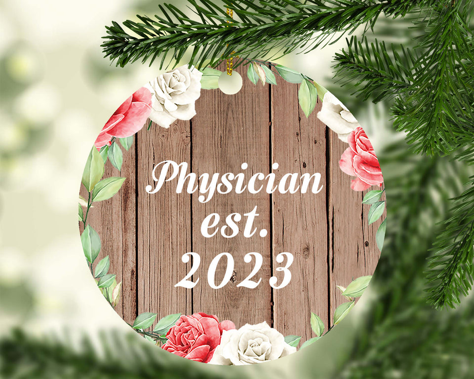 Physician Established Est. 2023 - Circle Ornament B