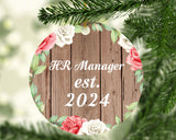 HR Manager Established Est. 2024 - Circle Ornament B