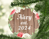 Navy Established Est. 2024 - Circle Ornament B