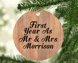 First Year As Mr & Mrs Morrison - Circle Ornament C