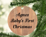 Agnes Baby's First Christmas - Circle Ornament C