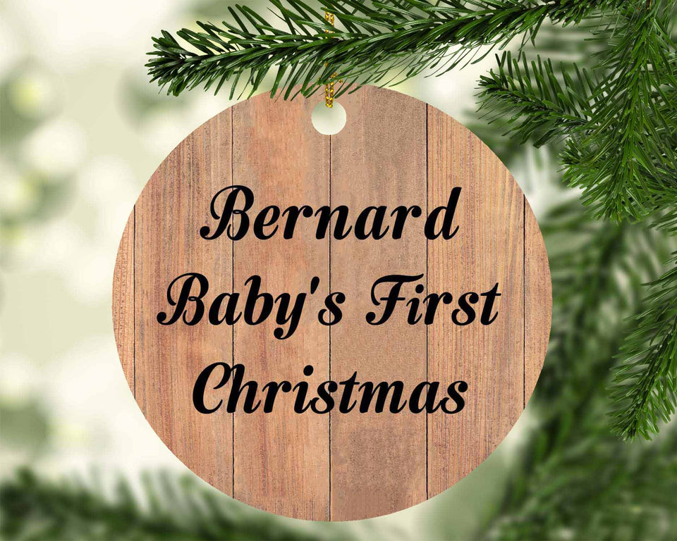 Bernard Baby's First Christmas - Circle Ornament C