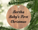 Bertha Baby's First Christmas - Circle Ornament C