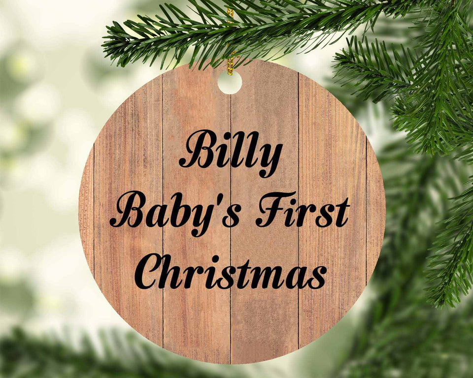 Billy Baby's First Christmas - Circle Ornament C