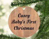 Casey Baby's First Christmas - Circle Ornament C
