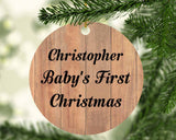 Christopher Baby's First Christmas - Circle Ornament C