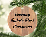Courtney Baby's First Christmas - Circle Ornament C