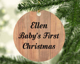 Ellen Baby's First Christmas - Circle Ornament C
