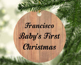 Francisco Baby's First Christmas - Circle Ornament C