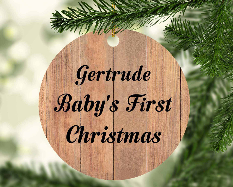 Gertrude Baby's First Christmas - Circle Ornament C