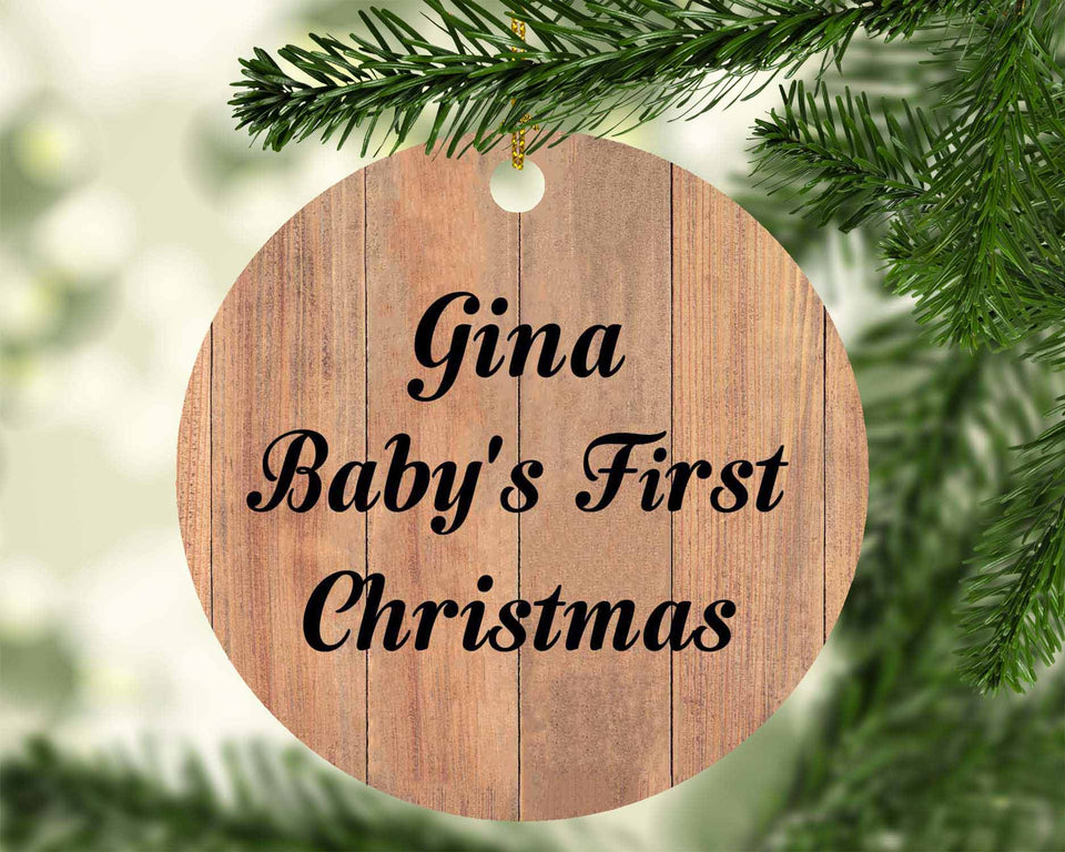 Gina Baby's First Christmas - Circle Ornament C