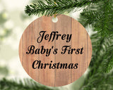 Jeffrey Baby's First Christmas - Circle Ornament C