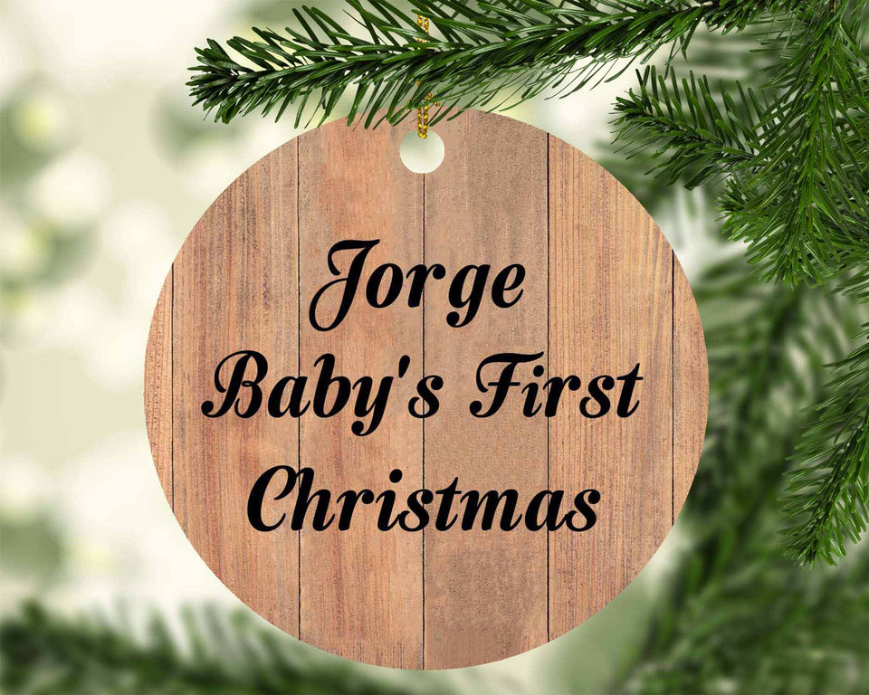 Jorge Baby's First Christmas - Circle Ornament C