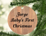 Jorge Baby's First Christmas - Circle Ornament C