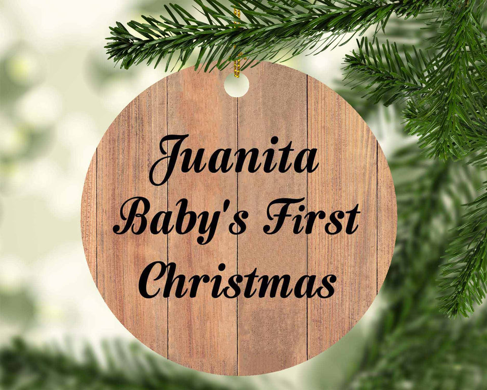 Juanita Baby's First Christmas - Circle Ornament C