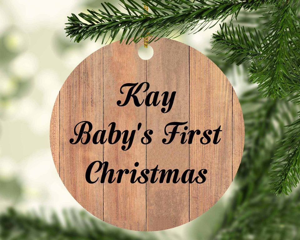 Kay Baby's First Christmas - Circle Ornament C