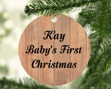 Kay Baby's First Christmas - Circle Ornament C