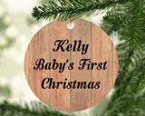 Kelly Baby's First Christmas - Circle Ornament C