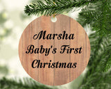 Marsha Baby's First Christmas - Circle Ornament C