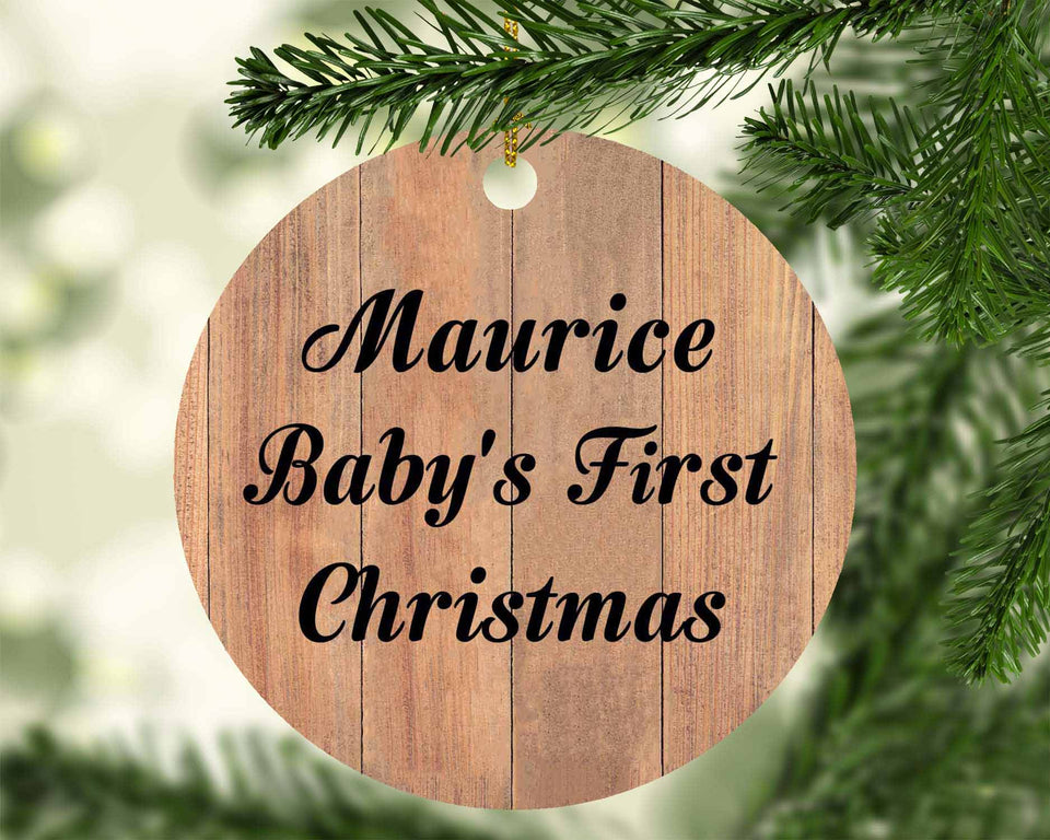 Maurice Baby's First Christmas - Circle Ornament C