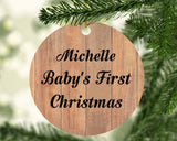 Michelle Baby's First Christmas - Circle Ornament C